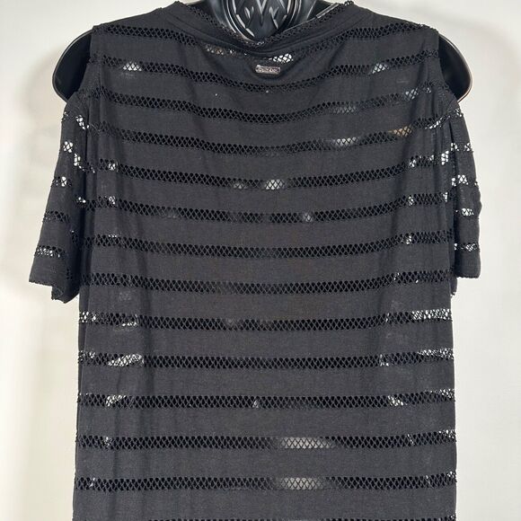 Calvin Klein Maxi Dress Swim Coverup Women's S/M Black Cutout Stripe New - Picture 6 of 7